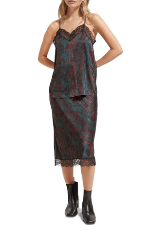 Jupe midi taille haute - Noir