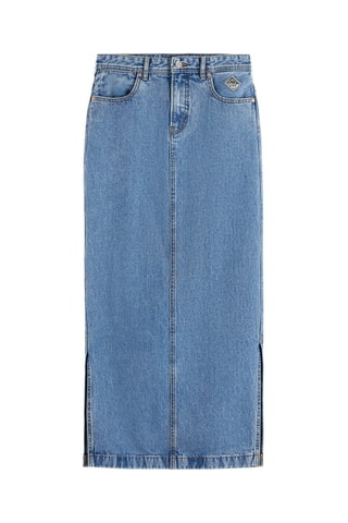 Jupe longue en jean - Bleu