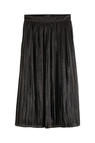 Jupe plissée taille haute - Noir