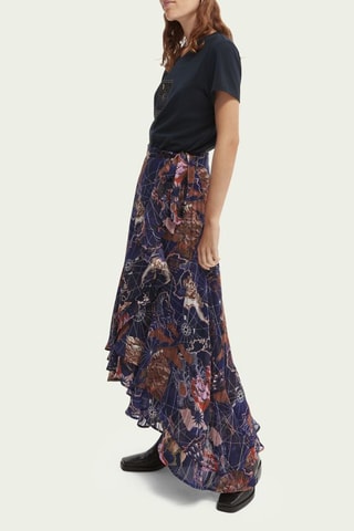 Jupe portefeuille - Bleu marine