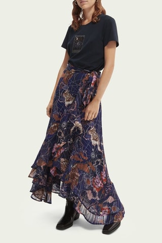 Jupe portefeuille - Bleu marine