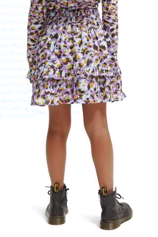 Jupe volantée - Turquoise et violet