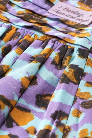 Jupe volantée - Turquoise et violet