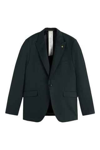 Blazer regular en laine - Vert foncé