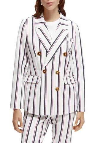 Veste - Blanc et bleu marine