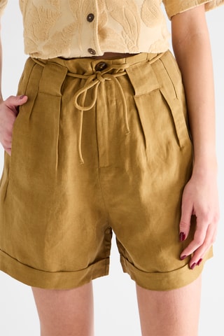 Short en lin - Moutarde