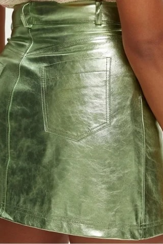 Minijupe en cuir de mouton - Vert