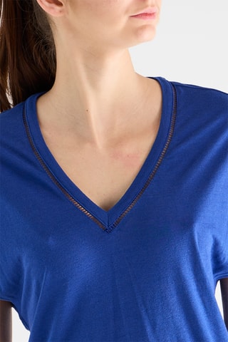 T-shirt en lin - Bleu