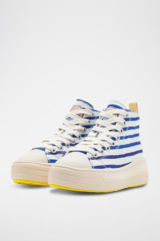 Baskets montantes plateformes - Bleu cobalt