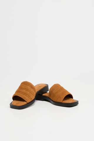 Mules en nubuck - Marron