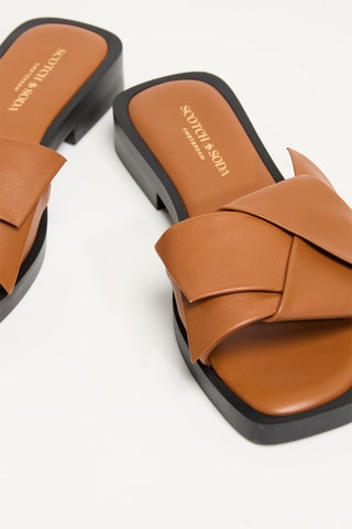 Mules en cuir - Marron