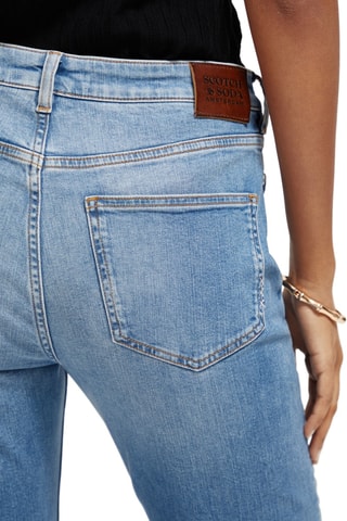 Jean flare taille haute - Ciel