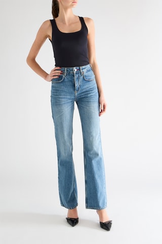 Jean bootcut en coton biologique - Ciel
