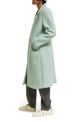 Manteau en laine - Vert d'eau chiné