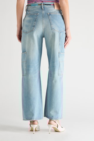 Jean taille basse en coton biologique - Ciel