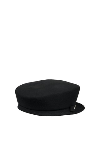 Casquette gavroche en laine - Noir