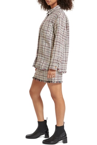 Surchemise en tweed - Ecru