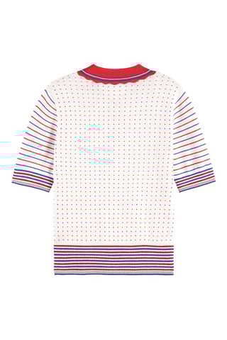 Polo en coton biologique et laine - Blanc