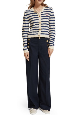 Gilet - Beige et bleu marine