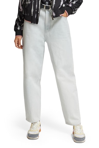 Jean relaxed taille en coton biologique - Ecru