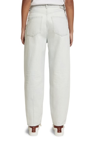 Jean relaxed taille en coton biologique - Ecru