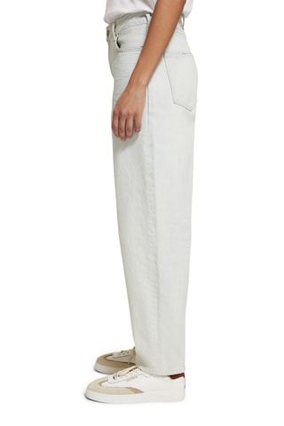 Jean relaxed taille en coton biologique - Ecru