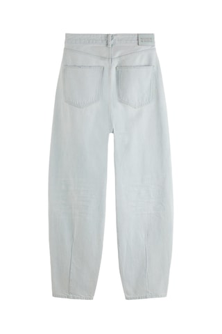 Jean relaxed taille en coton biologique - Ecru