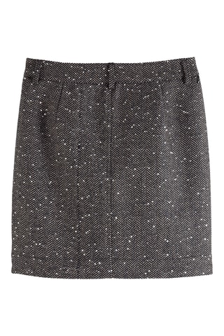 Jupe droite en laine - Gris