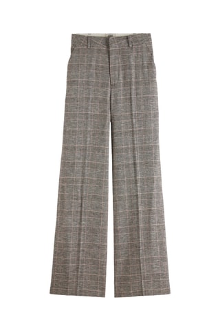 Pantalon taille haute en lin - Beige