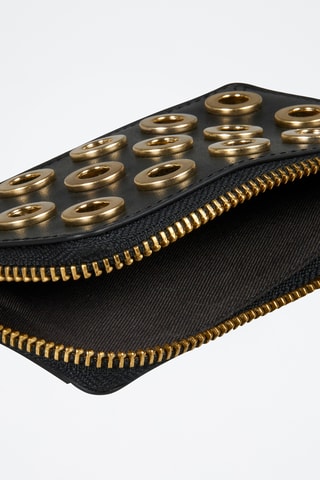 Porte-cartes en cuir - Noir