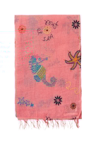 Echarpe en lin - Rose