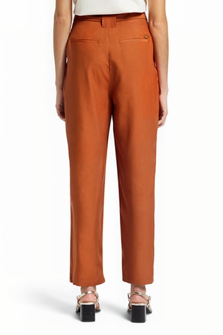 Pantalon taille haute - Rouge brique