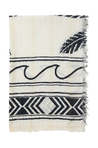 Echarpe - Ecru et noir