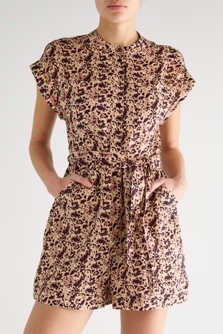 Combishort en lin - Beige