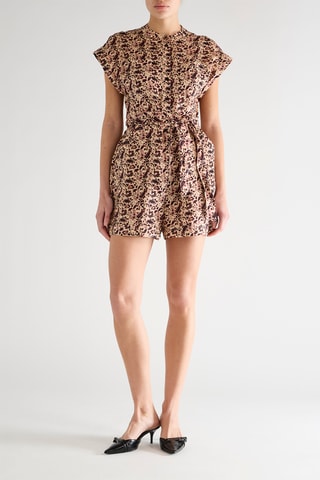 Combishort en lin - Beige