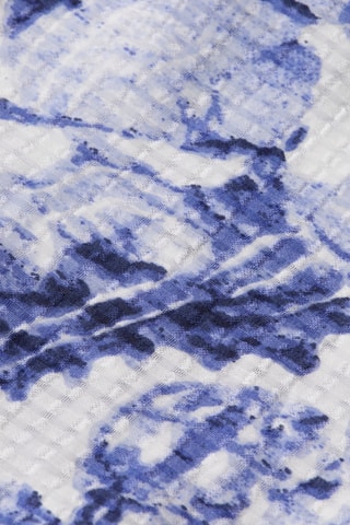 Robe longue - Blanc et bleu foncé