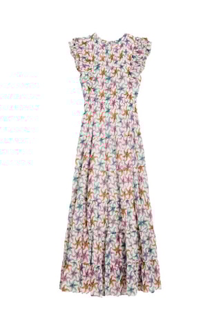 Robe longue - Blanc et rose