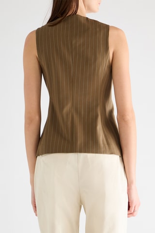 Gilet long sans manches - Marron