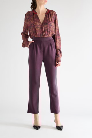 Pantalon carotte - Violet