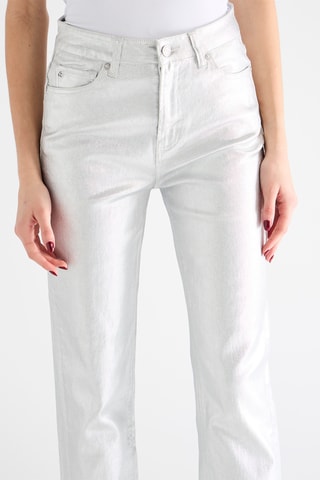 Jean taille haute - Argenté