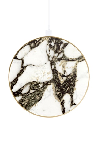 Carregador Qi universal Calacatta Golden Marble - Preto e branco - Ideal of Sweden
