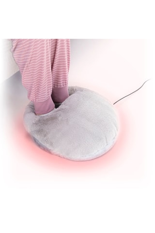 Conjunto de aquecedor de pés elétrico e sweat com capuz polar - 2100 W - Cinzento