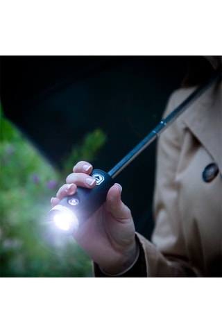 Guarda-chuva com fecho invertido   Preto e cinzento