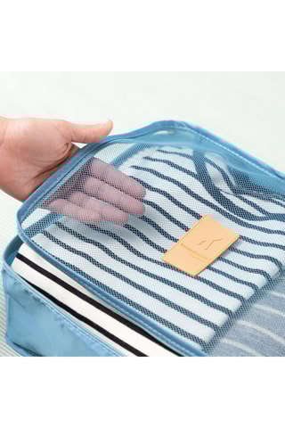Conjunto de organizadores de bagagens Azul-celeste - 6 peças
