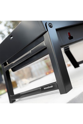 Mini-Churrasco de mesa com carvão de madeira - Preto