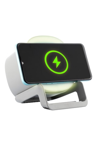 Altifalante LED carregador sem fio Cinzento