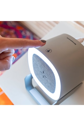 Altifalante LED carregador sem fio Cinzento