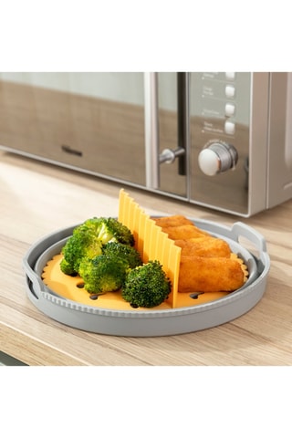 Cesto dobrável em silicone  
Cinzento e laranja