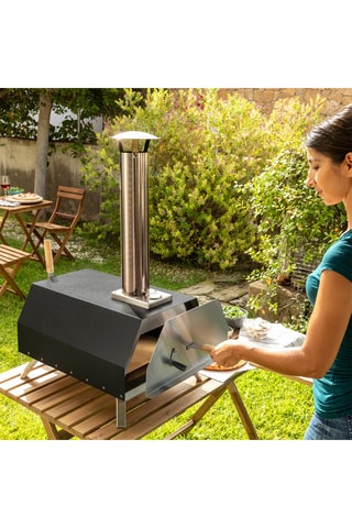 Forno para pizza com grânulos