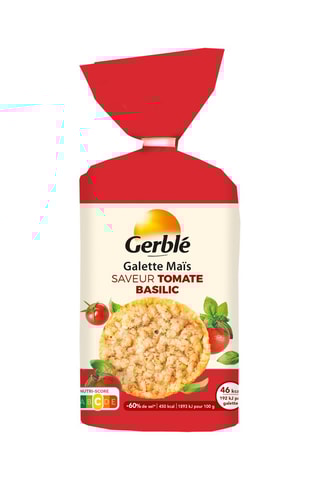 8 x Galettes Maïs Saveur Tomate Basilic - 123 g